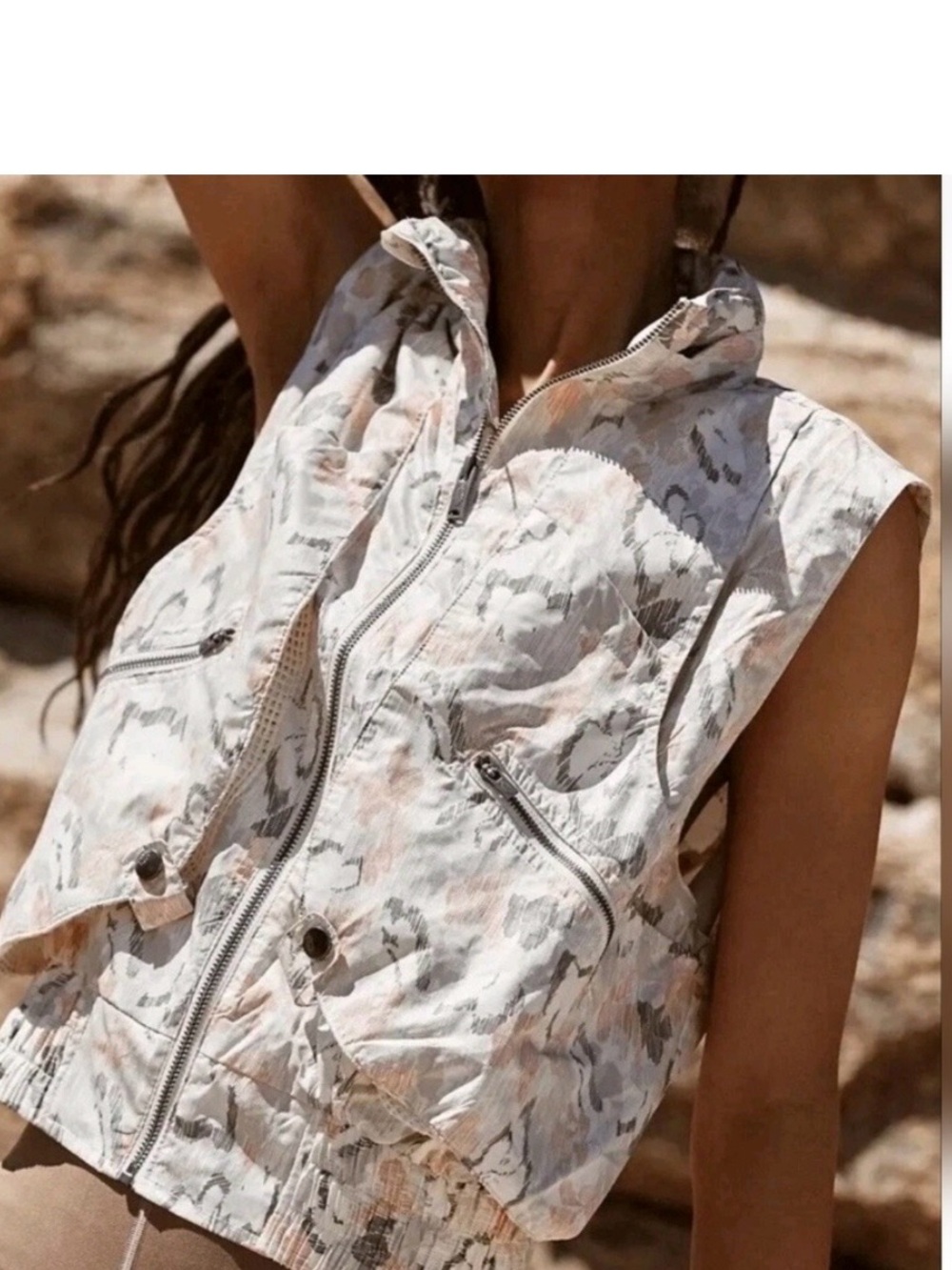 FP Movement by Free People Pink and Gray Bombervest